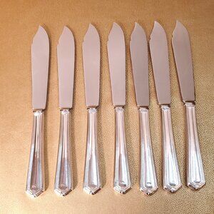 Vintage CN Railway Silverplated Fish Knives possibly 1960s–70s Set of 7